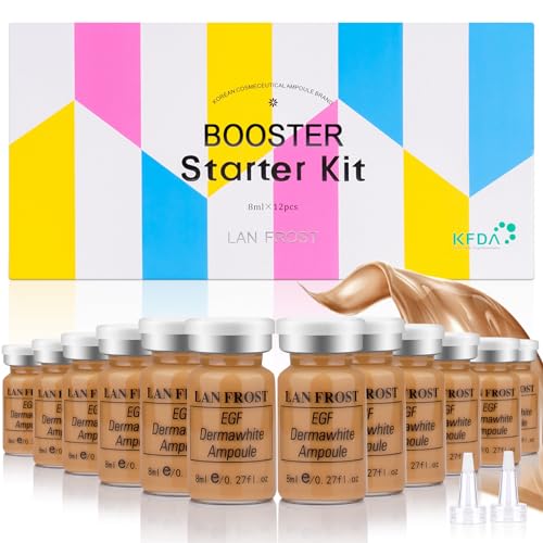 BB Pigment Serum Starter KitHyaluronic Acid Serum Foundation Skin Care Kit 8ml 12pcs, contains Niacinamide, Semi-Permanent Pigments Brown Concealer Darkest Tone Anti-Aging Foundation #6