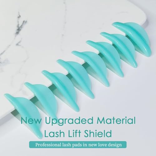 Lash Lift Rods Silicone Pads for Lash Lamination Shields Ultra Curl Flexible Reusable Curler DIY Eyeash Perm Lifting Pads (Green)