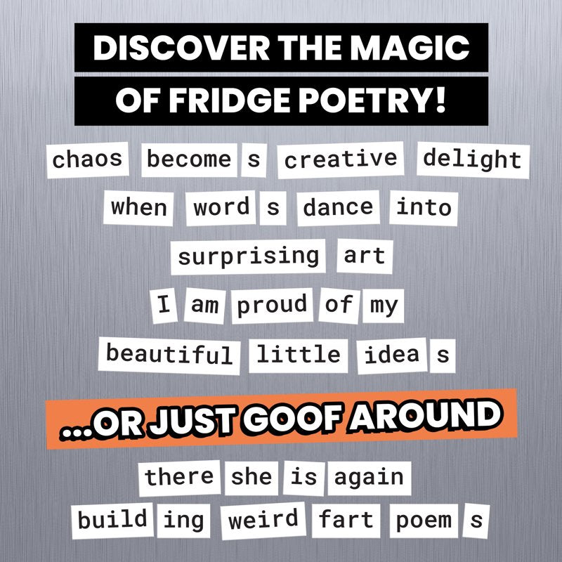 Magnetic Poetry Kit - 763 Word Magnets for Fridge Creativity & Messages