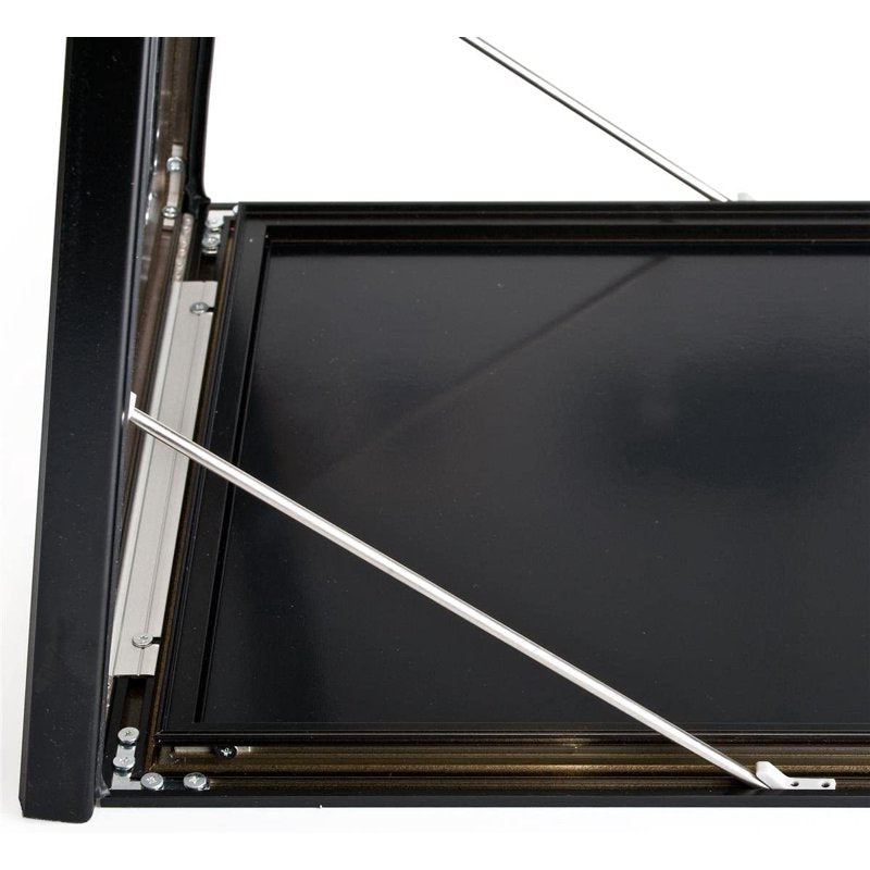 Weather-Resistant Outdoor Indoor Bulletin Board with Locking Door - Aluminum, 27x31 Inches