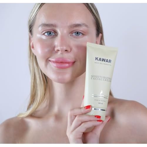 KAWAR Dead Sea Face Moisturizer with Hyaluronic Acid, Niacinamide & Ceramides, Skin Feels Softer and Smoother, Long-Lasting Hydration, Fast-Absorbing, Vegan Moisturizer for Men & Women, 5.1 fl oz