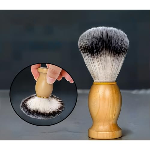Premium Badger Hair Shaving Brush for Men with Ergonomic Wood Handle - Ultra Soft Lather for Safety Razor & Wet Shaving - Best Gift for Men (Husband, Dad, Boyfriend) - Luxury Barber Grade