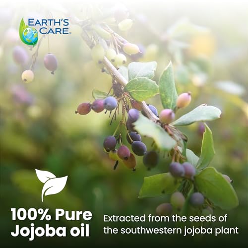 Earth¡¯s Care Jojoba Oil - 100% Pure Jojoba Oil for Hair, Skin and Nails - Cold Pressed - Nourishing Natural Moisturizer - 8 FL OZ