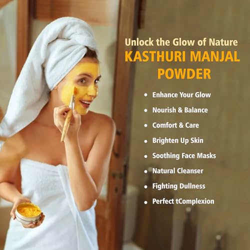 Kasthuri Manjal Powder for Skin and Face Care| Wild Turmeric powder | Curcuma Aromatica | Helps Acne skin (8 oz)