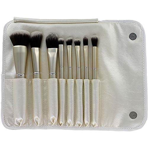Annika Maya 8 pc Professional Cosmetic Brush Set with Bag - Synthetic Hair