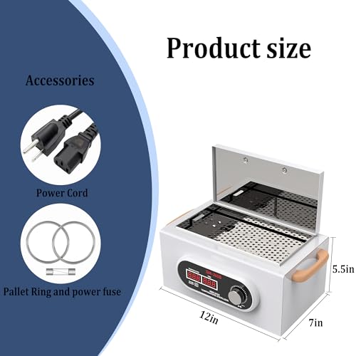 High-temperature sterilizer, 110V 300W, maximum temperature 230¡É (446¢µ), digital control, hair and nail tool dry heat sterilizer