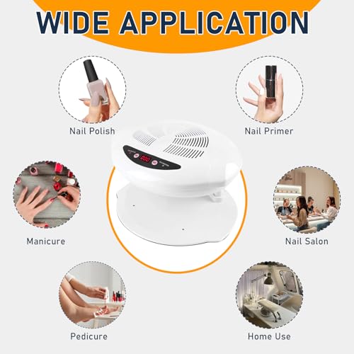 Nail Dryer for Regular Polish, 400W Air Nail Dryer Fan with Auto Sensor, Professional Nail Drying Fan with Hot and Cool Air for Salon and Home Use