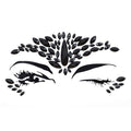 Black Face Jewels halloween face tattoo sticker self Adhesive Crystal Face Gems stick on Festival halloween makeup tattoos party decorations Body Glitter mermaid Eyebrow body jewels(Black)