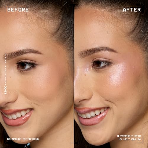 NYX PROFESSIONAL MAKEUP Buttermelt Glaze Stix, Non-Greasy Highlighter Stick With Up To 8HR Make Up Wear - 04 My Melt Era (Pink)
