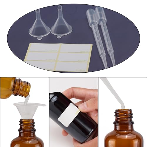 YIZHAO Black Glass Spray Bottles 4oz, with Small Fine Mist Spray, Metal Cap, Refillable for Essential Oil,Travel,Cleaning,Perfume,Aromatherapy,Makeup ? 4 Pcs