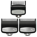 3 Pack Replacement Fit for Wahl Clipper Guards Set? Compatible with 1/2 clipper guards, 1 clipper guards, Metal Guide Comb Attachment 1/16"(1.5 mm), 1/8" (3.0 mm), for Barbers and Stylists, Black
