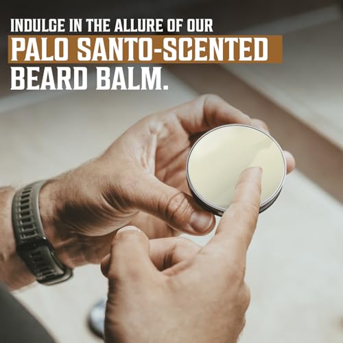 Viking Revolution Palo Santo Beard Balm for Men and Beard Oil Bundle - With Argan and Jojoba Oils - Soften and Moisturize your Beard