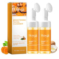 Turmeric Face Wash with Brush, Turmeric Foaming Facial Cleanser for All Skin Types, 3.38 Fl Oz/pcs, 2 Pack