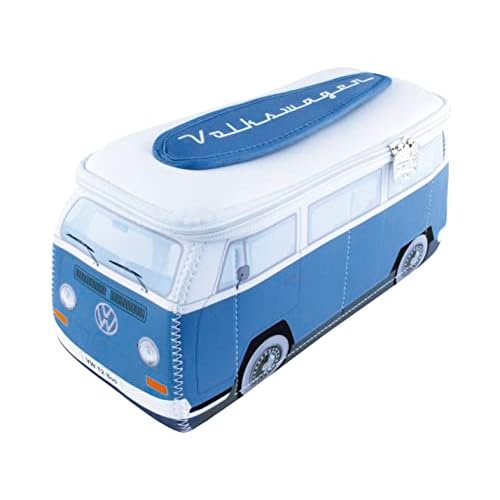 BRISA VW Collection Volkswagen Neoprene Universal Makeup Cosmetics Toiletry Travel Pharmacy Bag in T2 Bus Design (Large)