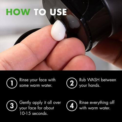 Tiege Hanley Daily Face Wash for Men, Gentle Fragrance-Free Cleanser with Jojoba Oil, Aloe, & Vitamin B3, Hydrating Foaming Formula for Deep Clean, Gentle on Sensitive Skin, Men¡¯s Skin Care, 2.5 Fl Oz
