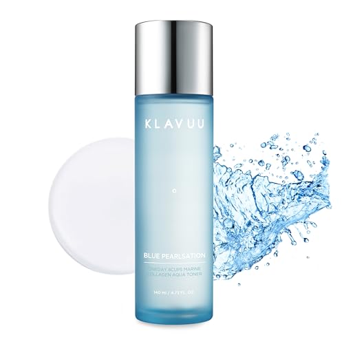 Blue PEARLSATION ONE Day 8 Cups Marine Collagen Aqua Toner - Deeply Hydrating & Soothing for Skin Radiance, Non-Sticky Formula for All Day Comfort and Refreshment ? 4.73 floz
