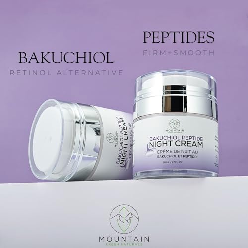 Bakuchiol Peptide Night Cream ? Retinol Alternative with Peptides, Ceramides & Niacinamide ? Fragrance-Free, Pregnancy-Friendly, Airless Pump Moisturizer (50 mL / 1.7 fl oz)