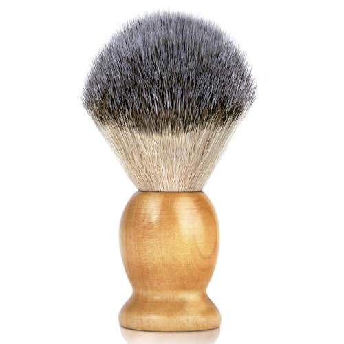 Hand Crafted Shaving Brush for Men, Wood Handle Hair Salon Shave Brush for Wet Shave Safety Razor, Perfect Father's Day Gifts for Him Dad Boyfriend