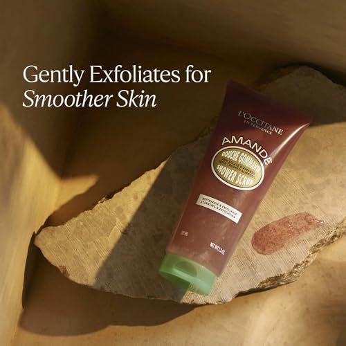 L¡¯Occitane Almond Shower Scrub, 2-In-1 Exfoliating Body Wash with Nourishing Oil Removes Dead Skin Cells & Cleanses for Smooth, Soft & Radiant Skin