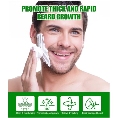 AICHUN BEAUTY Beard Growth Shampoo Soap Deep Cleanse Repair Damaged Beard Refreshing Facial Hair 100g / 3.5oz