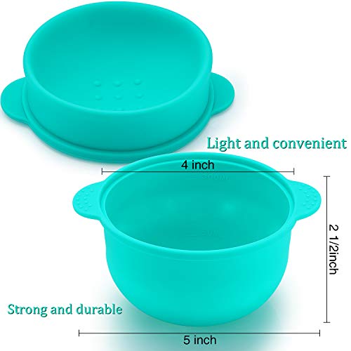 Boao 3 Pieces Silicone Wax Pot Replacement, 14 oz Wax Pot Insert for Hair Removal Wax Warmer Liner, Removable Waxing Bowl for Home Use, 500 ml