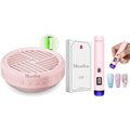 MelodySusie Rechargeable Nail Dust Collector with ART01R Handheld UV Light for Gel Nails