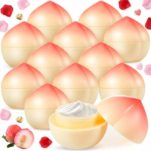 12 Pcs Peach Hand Cream Gifts Set for Women, Funny Fruit Hand Cream Gift for Teacher Appreciation Gift, Mother, Nurses, Bridal Shower, Employees, Peach One Sweet Birthday Party