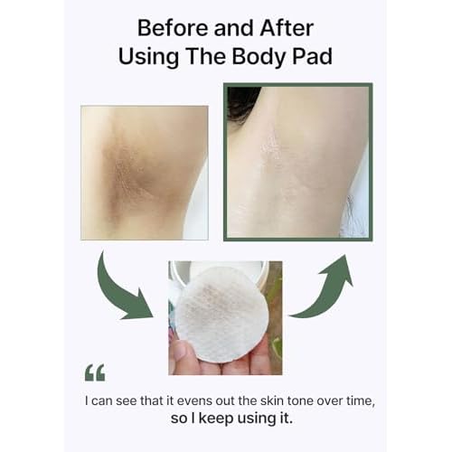 celimax ONE STEP Body Brightening Pad | with Green Tea & White Truffle, for Underarm, Knee & Elbow, Gentle Exfoliating & Hydrating Body Scrub, 110ml (60 pads)