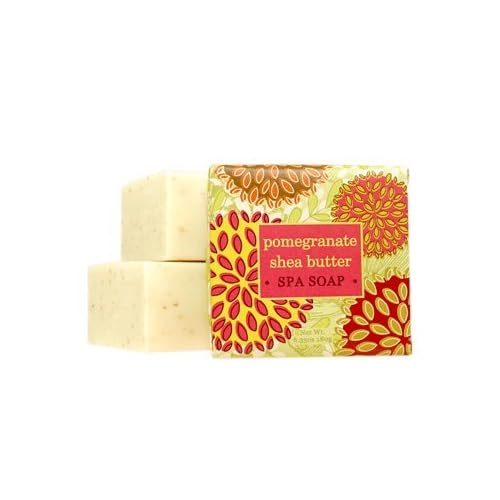 Greenwich Bay Exfoliating Spa Soap, Shea Butter, and Cocoa Butter. Blended with Loofah and Apricot Seed, No Parabens, No Sulfates 6.35 Oz. (3 Pack) ¡¦ (Pomegranate)