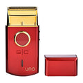StyleCraft Uno Cordless Single Foil Shaver, Mini Travel Size, Portable, Gold Titanium Premium Head, Turbocharged Motor, Red