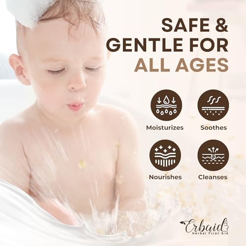 Oatmeal Soap ? Natural Oatmeal & Honey Goat Milk Bar ? Face & Body Wash for Eczema, Psoriasis, Dry, Itchy, Sensitive Skin Relief ? Unscented Soap Great for Kids, Babies ? Handcrafted, Made in USA