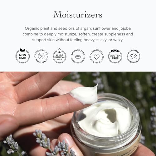 evanhealy Blue Chamomile Moisturizer | Calming Facial Cream with Carrot Seed & Argan Oil | Creamy Moisturizer For Sensitive & Reactive Skin