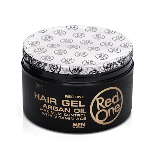 Redone Argan Hair Gel 13.5 fl oz (400ml) | Strong Hold Styling Gel for Men & Women | Argan Oil Infused Hair Gel for Curly, Slick Back & Natural Styles | High Shine, Eco-Friendly Formula