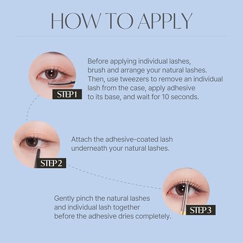 EYEME Eyelash x Artist Collaboration NO.U21 Under ? 5 Set Pack, Lightweight False Eyelashes for a Natural Underlash Look, Soft Lashes for Lower Lash Styling, Glue Not Included, K-Beauty
