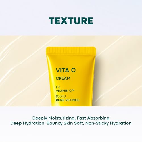 Vita C Cream ? Hydrating & Firming Korean Vitamin C Moisturizer, Radiant-Looking Skin & Healthy Glow, 1.69 fl. oz. 50ml