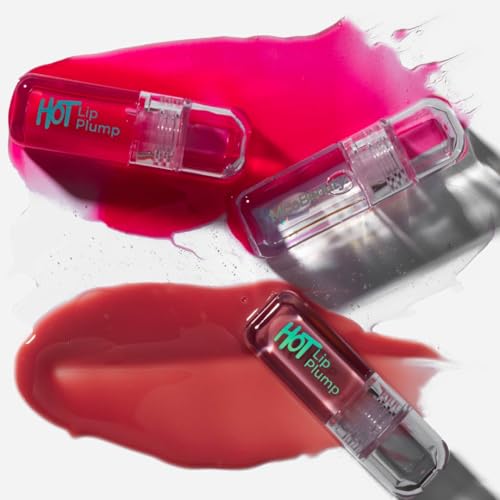 MCoBeauty - Hot Lip Plump Gloss - Fancy, Nude Shade - Moisturising Scented Lip Gloss with Precise Tapered Tip - Contains Vitamin E - Christmas Stocking Stuffers - 10ml