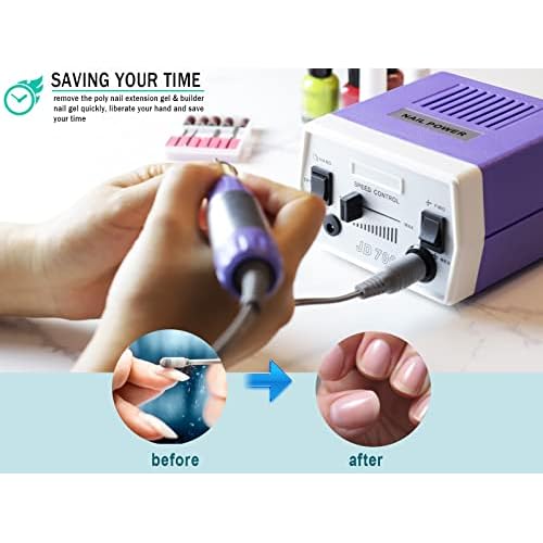 V?fa?? Upgraded Nail Drill Electric Nail File, JD700 Nail Drills for Acrylic Nails Professional 30000RPM Manicure Tools Acrylic Nail Drill for Nail Dip Kit Acrylic Powder Poly Nail Gel B-01