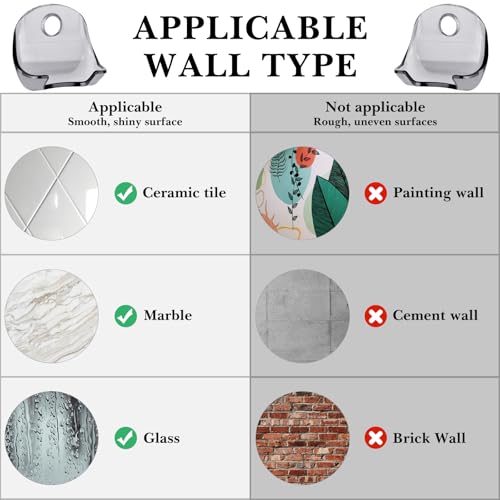 Linkidea 2 Pack Razor Holder Self Adhesive, Shower Wall Mount Hook Bathroom Organizer, No Drilling Storage for Gillette Venus, Fusion 5 Proshield, Mach3 (Grey)