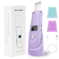 Face Scrubber Skin Spatula - Blackhead Remover Deep Cleansing Tool for Pore Extraction, 4-in-1 Fast Charging Dock Blackhead Remover Face Spatula for Facial Skincare Women Gift (Purple)