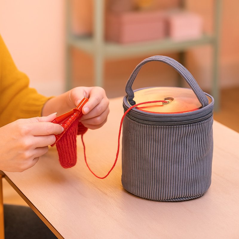 Yarn Caddy - Portable Single-Compartment Yarn Storage Tote for Knitting & Crochet