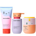 Evereden Kids Healthy Habit TRIO : Clean & Vegan Skin & Hair Care for Kids Bundle | Skin Care Cloud Face Wash + SPF 20 Mineral Face Cream + Shampoo - Detangling | Clean Ingredients