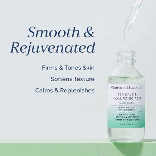Rejuvenating Skin Serum with Sea Kale & Hyaluronic Acid ? Hydrating & Calming Complex for Smooth, Radiant Skin ? 2 fl oz