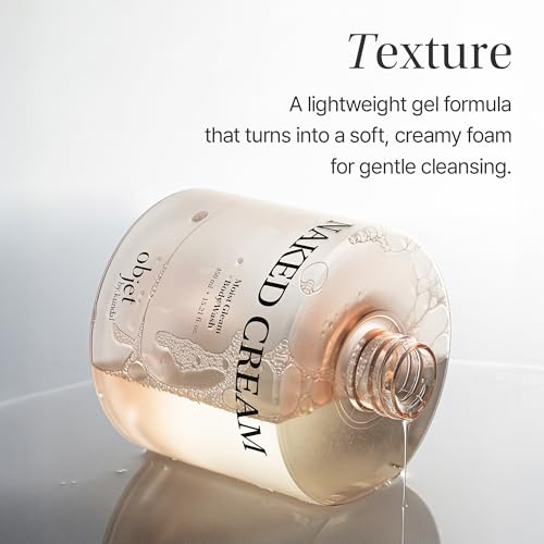 KUNDAL objet Moist Gleam Body Wash - Hydrating Glow Cleanser, Resveratrol C&E + LHA PHA Gentle Exfoliation, Rich Creamy Lather, Long Lasting Moisture, 450ml, Korean Beauty (Santal Rose)