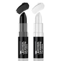 2 PCS White Black Face Paint White Body Paint, Eye Black Football, Matte Lipstick Set for Halloween Vampire Zombie Clown Cosplay Makeup