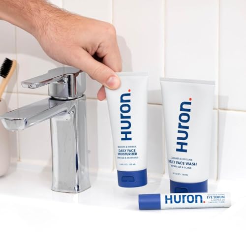 Huron Men¡¯s Face Moisturizer ? Lightweight, Soothing, Cooling Face Lotion for All-Day Lasting Hydration ? Vegan, Phthalate Free, Sulfate Free, Paraben Free ? 3.4 Fl Oz (2 Pack)