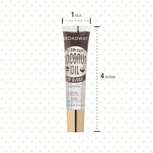 Ruby Kisses Broadway Vita-Lip Clear Lip Gloss (Coconut Oil 12 Pack), Ultra-Hydrating & Soothing Formula with Vitamin Oils, High-Shine Non-Sticky Finish, Healing Glossy Lip Balm Locks in Moisture