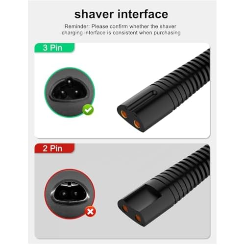 IBERLS 12V Charger Compatible with Braun Shaver and Silk-?pil Series 9 7 5 3 1, Series 3, Series 5, Series 7, Series 9 3040s 5018s 7865cc 9290cc, S9 S7 S5 S3 S1, Replacement Charging Power Cord 5FT
