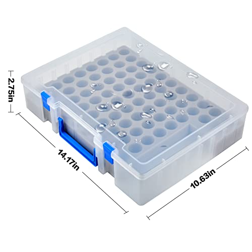 ALCYON Essential Oil Storage Case Contains 75 Bottles and accessories with Stickers, Opener, Funnels, Pipettes, Bottles Organizer Holder Container (Not Include Bottles)