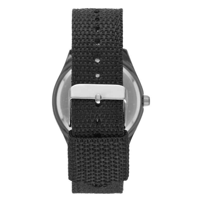 Men's Watch with Gunmetal Case & Black Nylon Strap – Easy Read Dial, Water Resistant