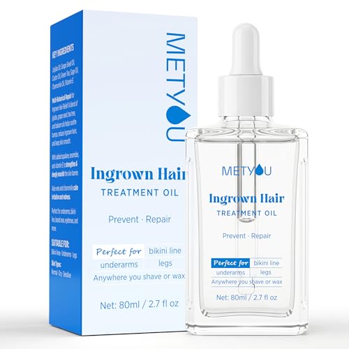 Metyou Ingrown Hair Treatment Oil for Women: V Soothes Redness & Prevents Razor Bumps - After Shave Treatment Oil for Bikini Area, Legs, Underarm and Arm - 80ML